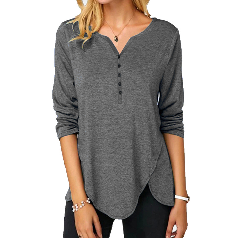 Irregular tops autumn T-shirt for women