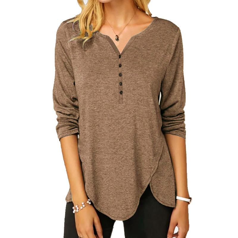 Irregular tops autumn T-shirt for women