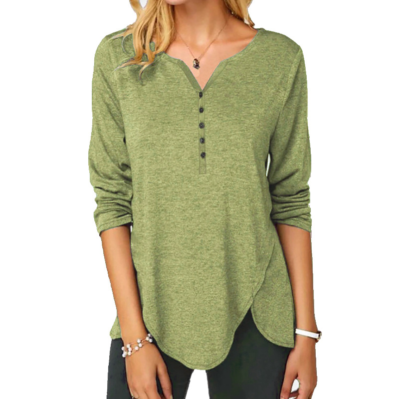 Irregular tops autumn T-shirt for women