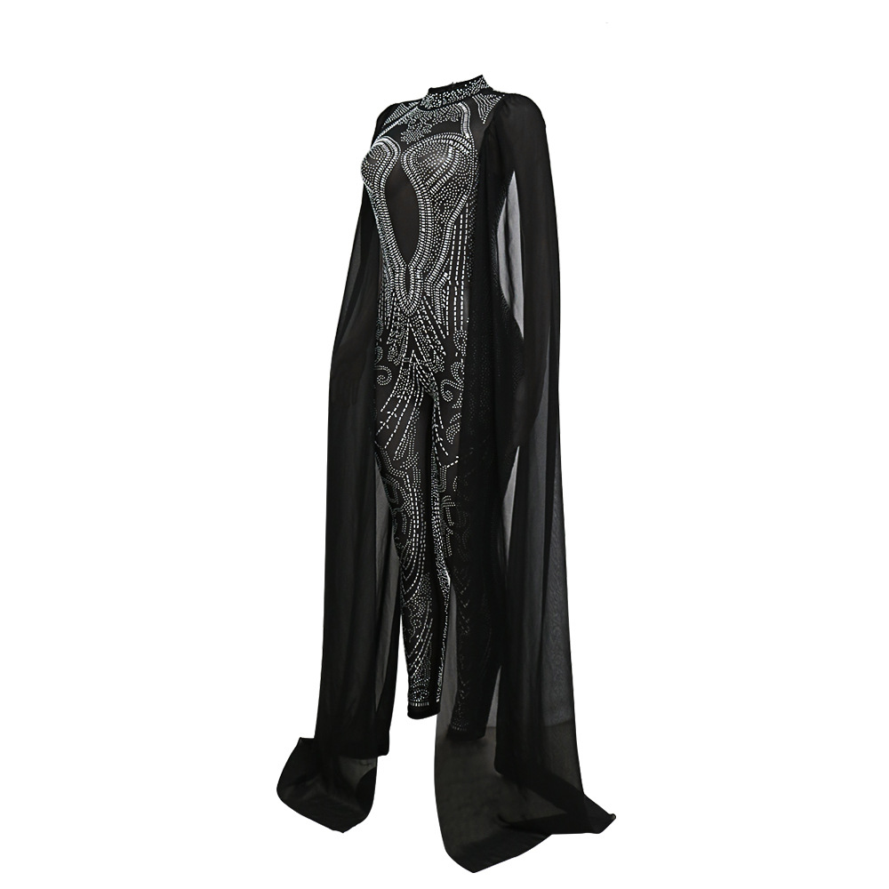 European style cloak perspective jumpsuit