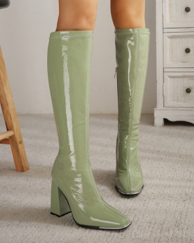 Square head boots autumn and winter thigh boots for women