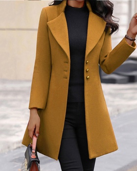 Lapel slim coat pure European style woolen coat