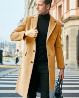 Woolen autumn and winter coat long woolen coat for men