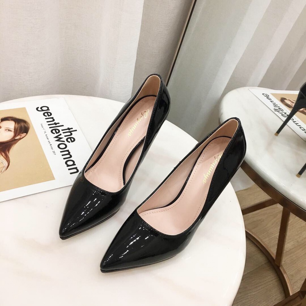 European style fashion low stilettos simple autumn shoes