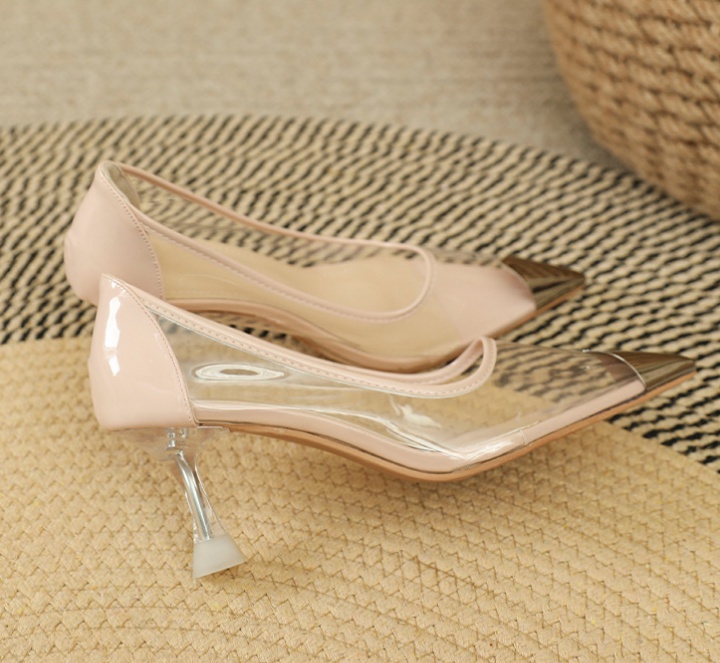 Middle-heel pointed low European style Casual shoes
