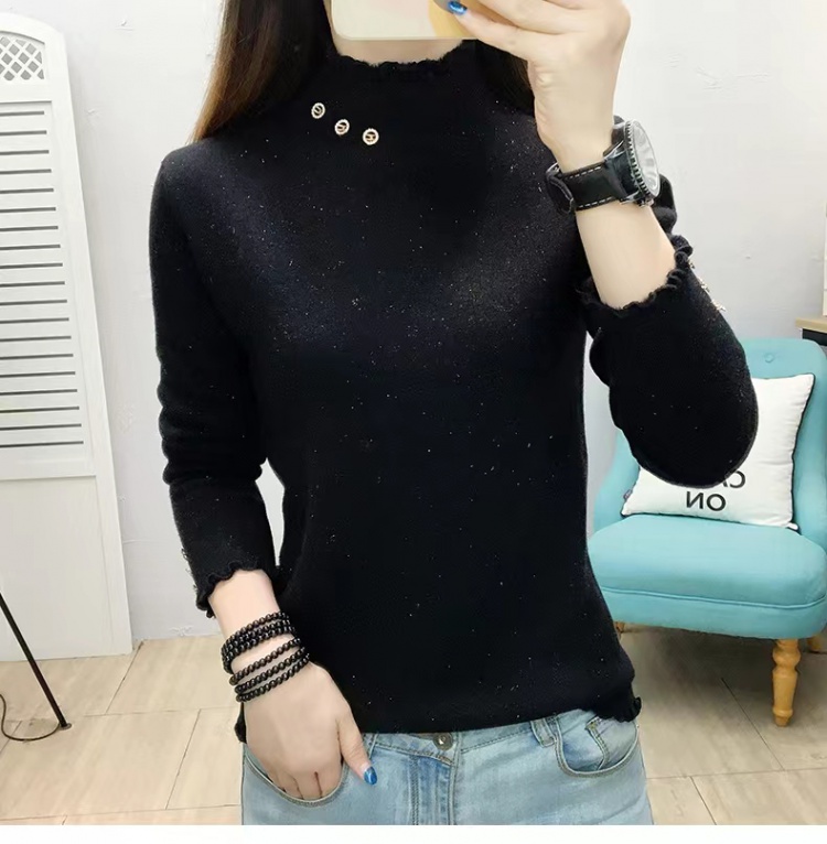 Autumn and winter thermal plus velvet sweater for women