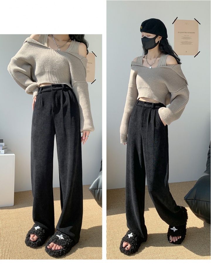 Casual high waist wide leg pants loose pants for women