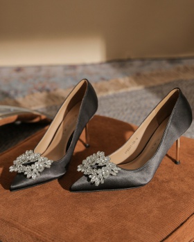 Metal high-heeled shoes temperament shoes for women