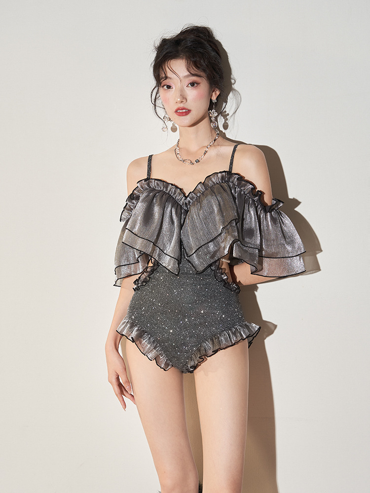 Vacation slim conservatism conjoined spa swimwear