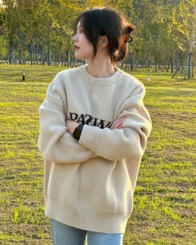 Enlarge loose cashmere quality thick sweater