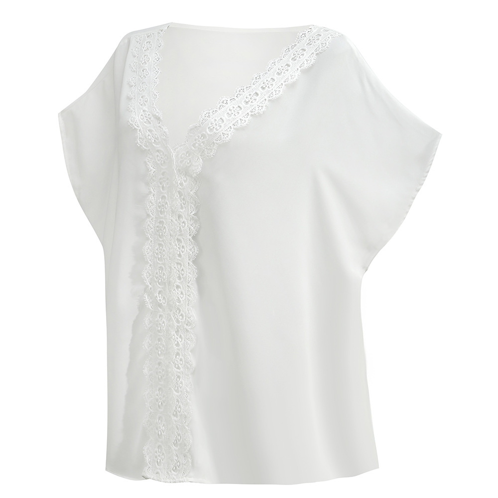 Chiffon Casual shirt lace large yard tops for women