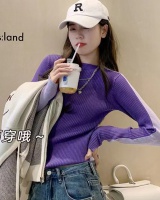 Slim square collar tops inside the ride clavicle for women