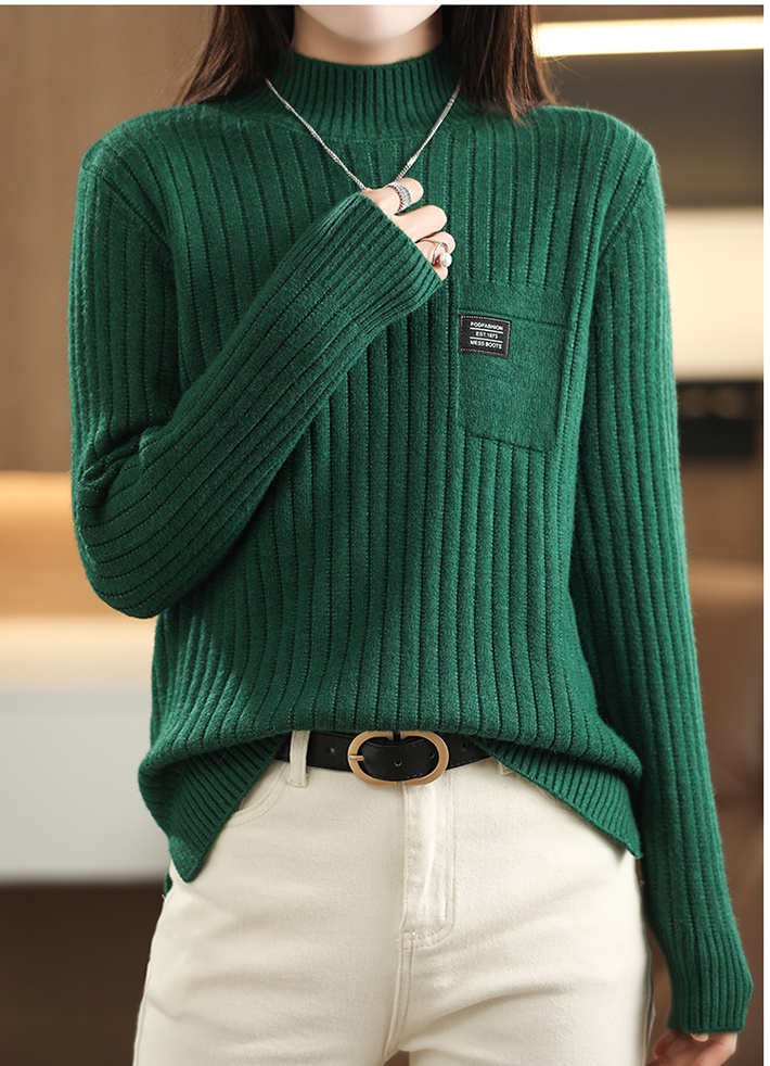 Autumn and winter knitted shirts bottoming sweater for women