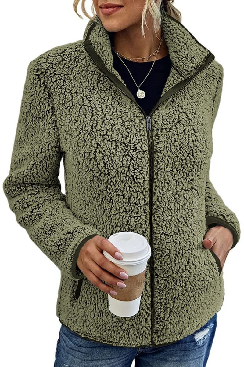 Fashion pure long sleeve hoodie zip European style tops