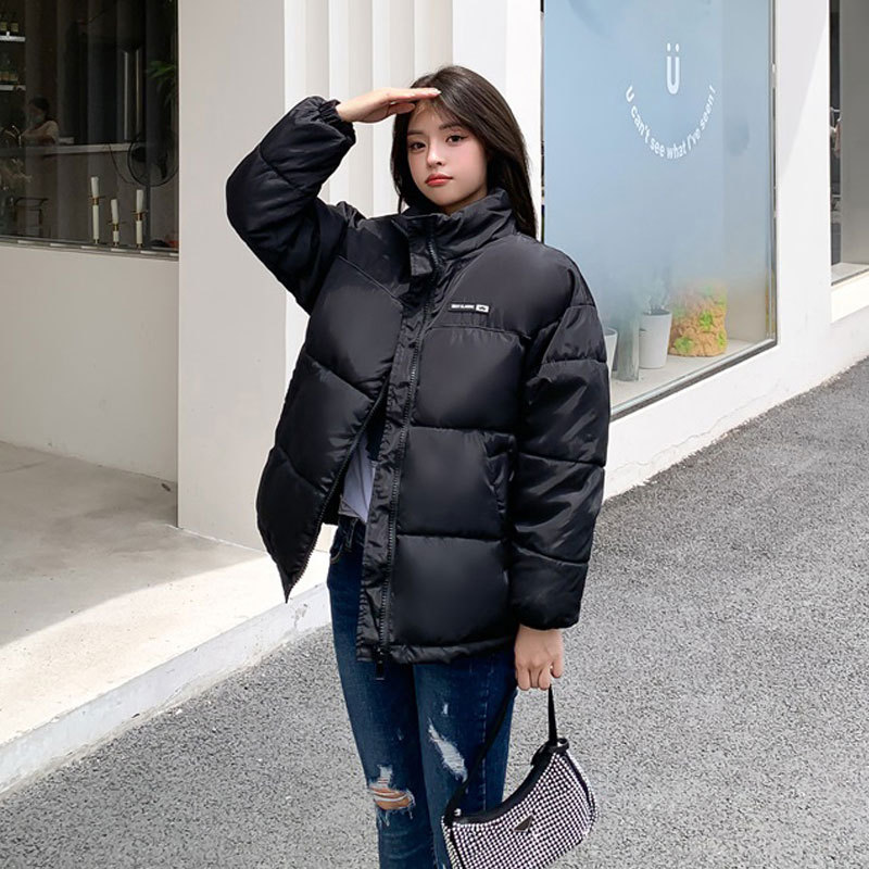 Korean style students jacket loose cotton coat for women