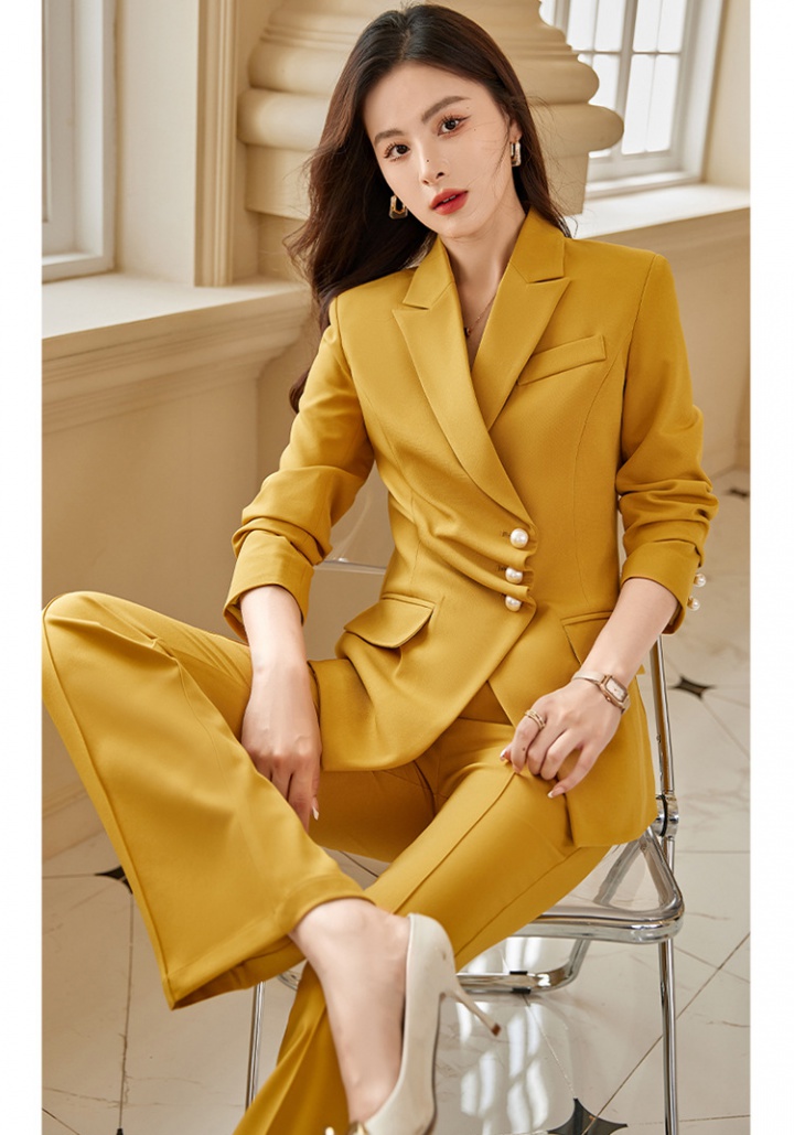 Black autumn coat fashion business suit 2pcs set
