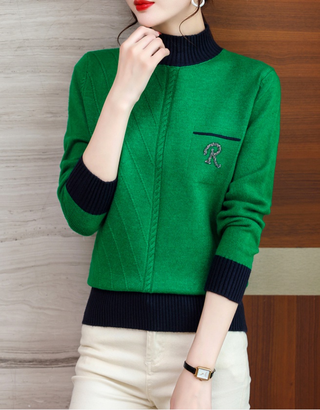 Cashmere loose shirts bottoming sweater for women
