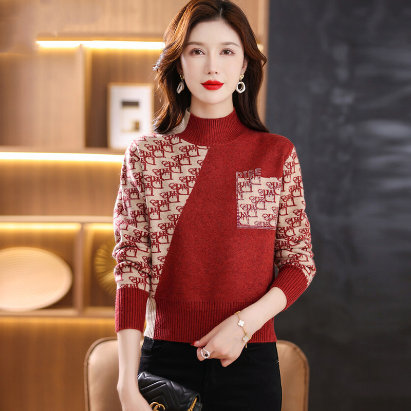 Short sweater Western style bottoming shirt for women