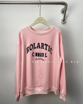 Casual loose letters pullover hoodie