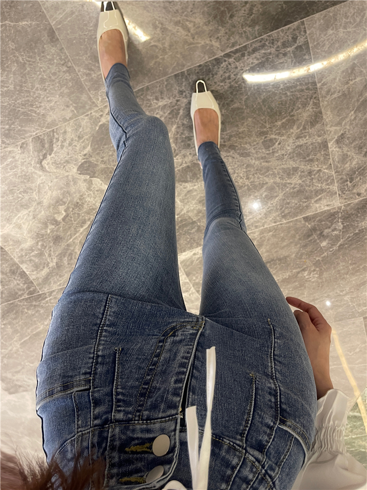 Elasticity denim pencil pants gradient all-match jeans