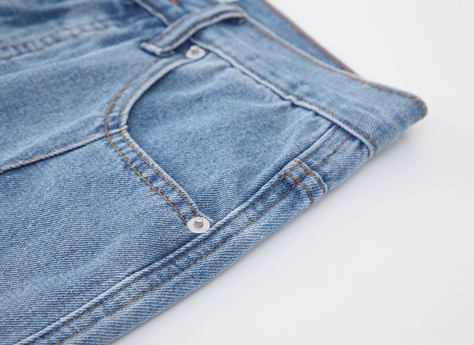 Fold line jeans show high wide leg pants a set for women