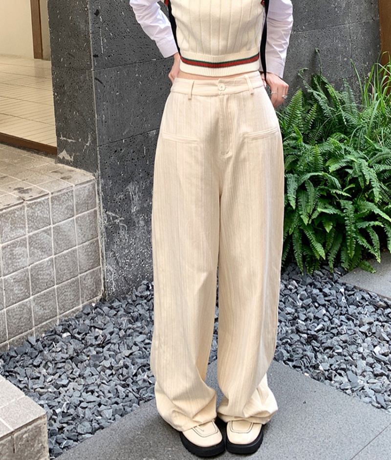 Slim wide leg pants mopping casual pants for women