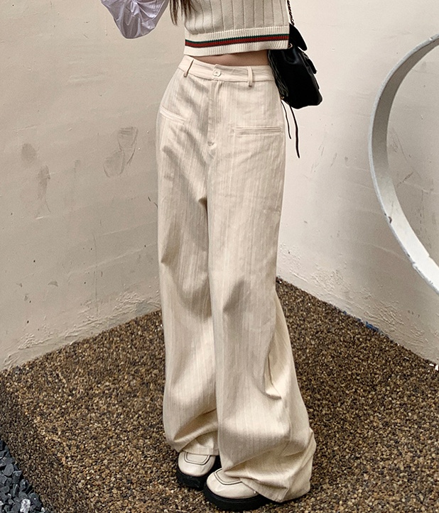 Slim wide leg pants mopping casual pants for women