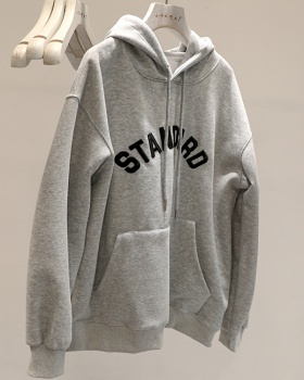 Antique silver hooded complex thermal hoodie for women
