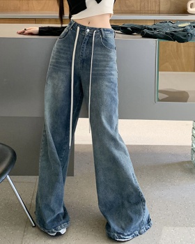 Winter long pants wide leg jeans for women