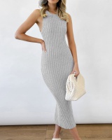 Sexy sleeveless knitted dress for women