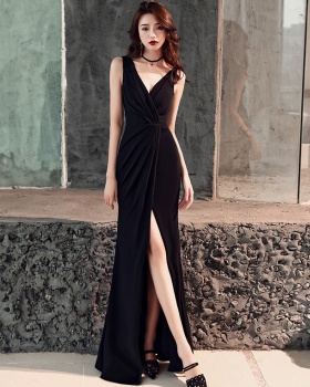 Mermaid sexy formal dress black evening dress for women