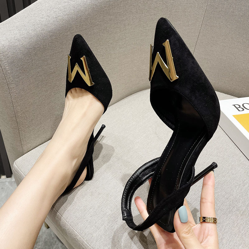 Black high-heeled shoes temperament shoes for women