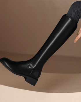 Simple autumn and winter boots slim round thigh boots