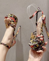 Model very high rhinestone national style sandals for women