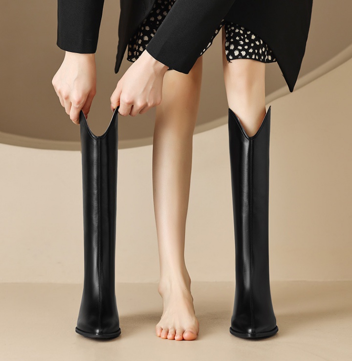 Pointed thigh boots middle-heel women's boots for women