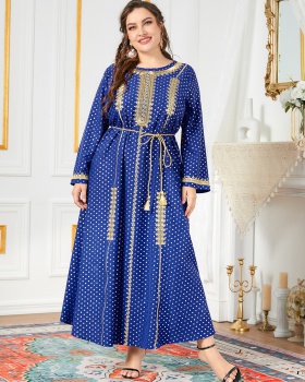 Embroidery large yard national style city dress for women
