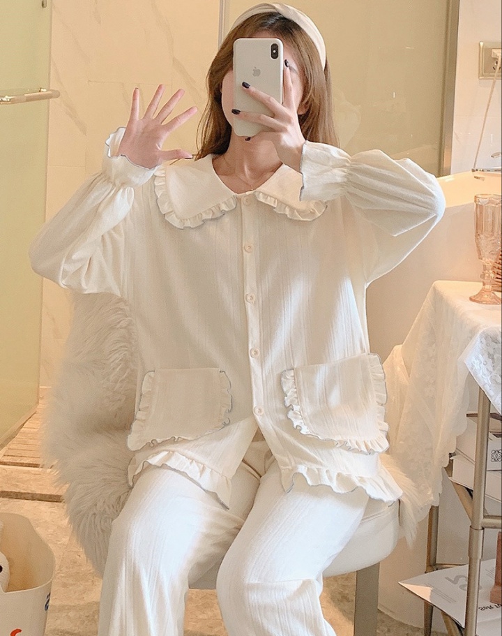 Casual lapel fashion lovely pajamas a set for women
