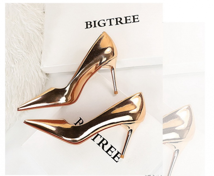 Metal high-heeled shoes shoes for women