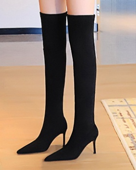 European style stilettos broadcloth thigh boots