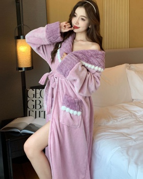 Autumn and winter sweet pajamas noble nightgown