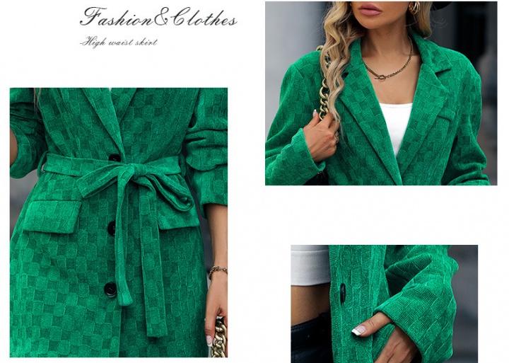 Temperament European style business suit green coat