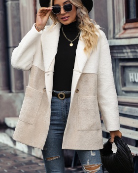 Fashion and elegant suede elmo coat for women