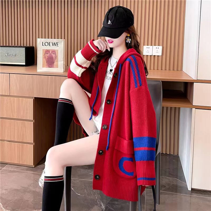 Lazy long cardigan loose sweater for women