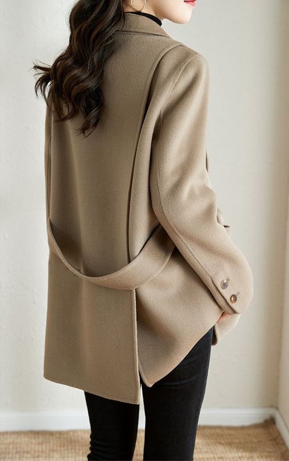 Long frenum business suit woolen woolen coat for women