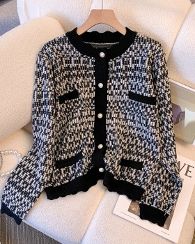 Fashion knitted sweater long sleeve large yard coat for women