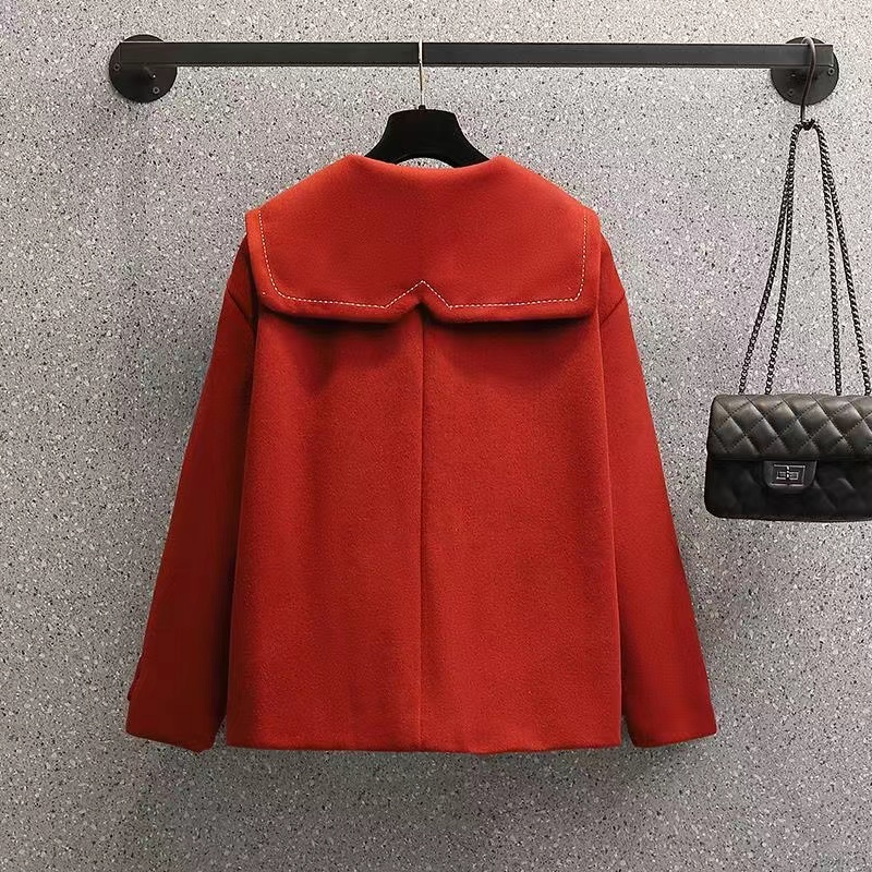 Fashion temperament coat winter woolen coat for women