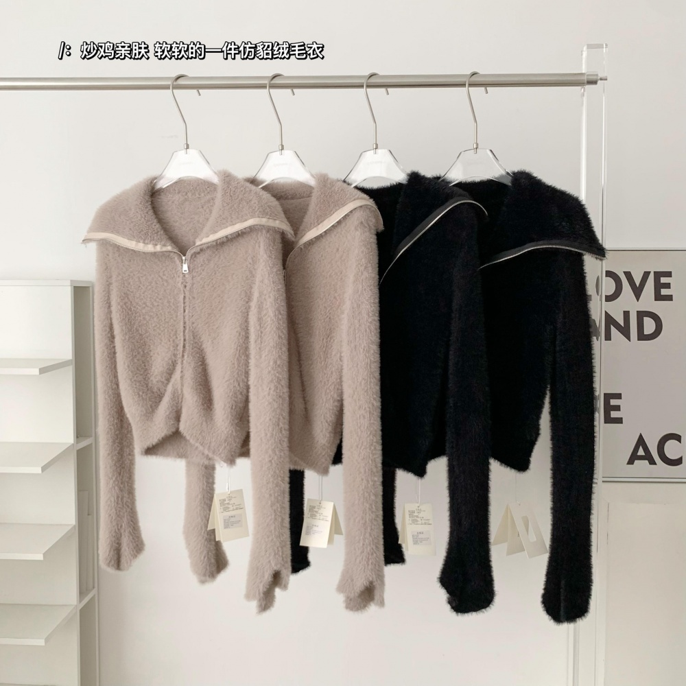 Thick all-match sweater slim thermal tops