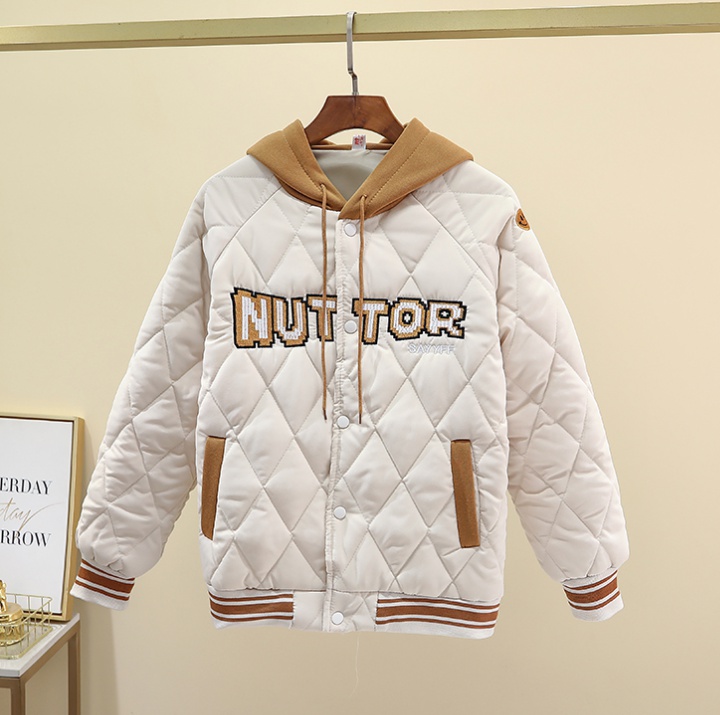 Quilted clip cotton cotton coat hooded coat for women