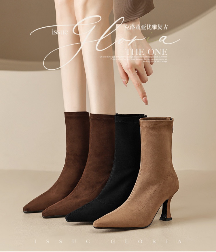 Spring and autumn elasticity boots fashion women's boots