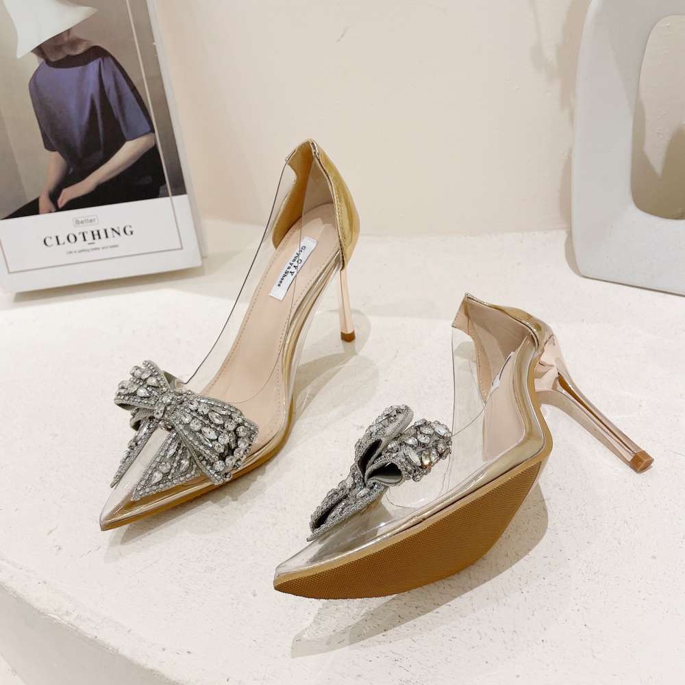 Pointed high-heeled shoes autumn wedding shoes for women